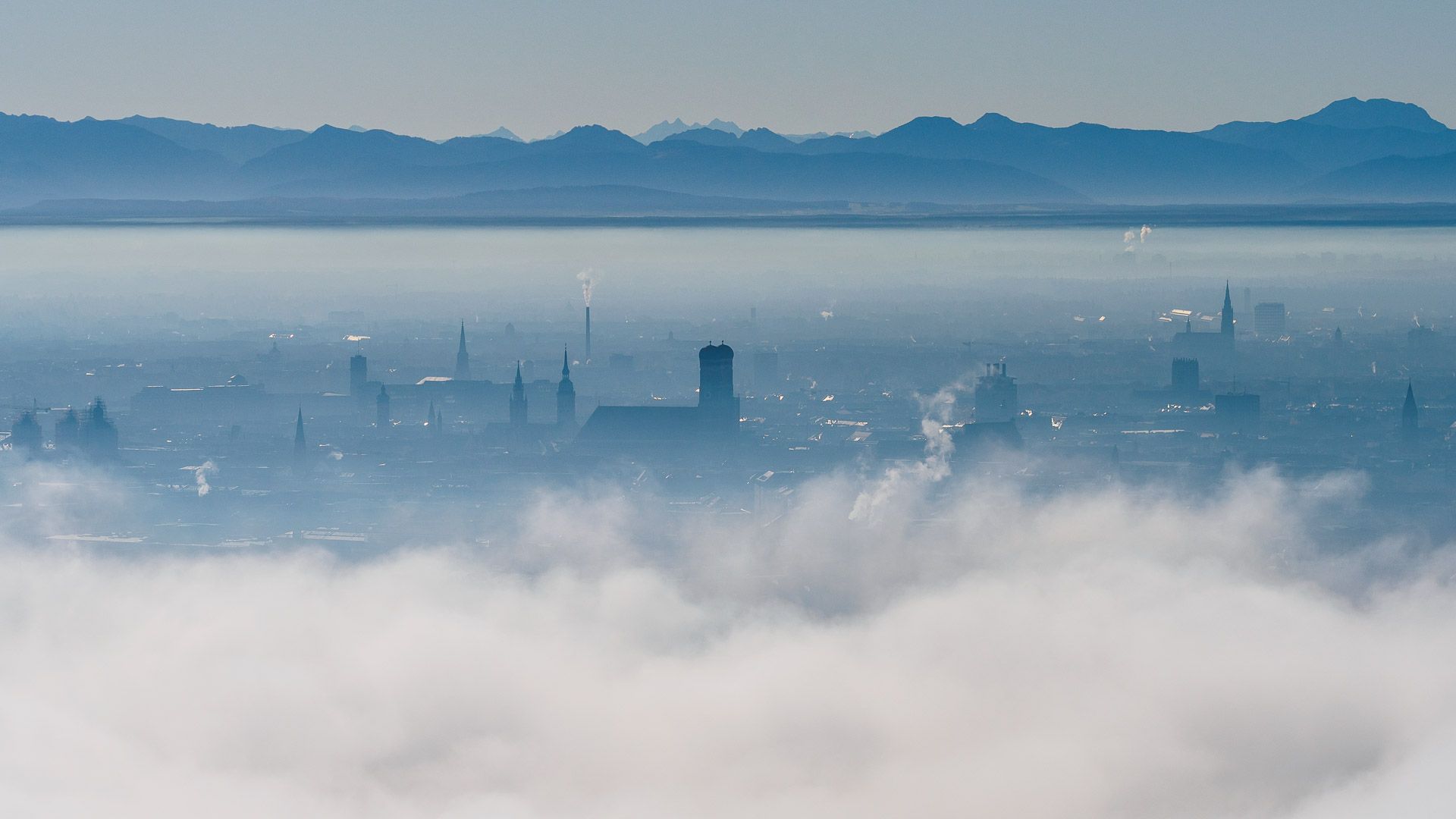 View from Olympiaturm (Olympia Tower), Munich, Germany