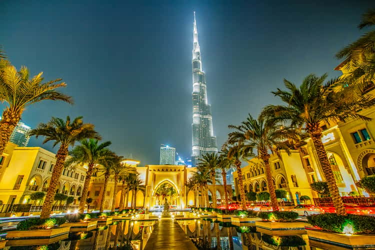 Palace Pool with Burj Khalifa, Dubai