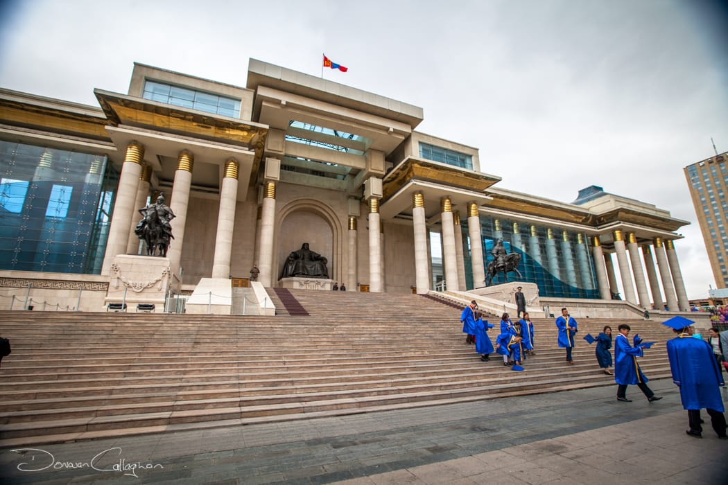 Parliament Building on Sukhbaatar Square Ulaan Baatar, Mongolia