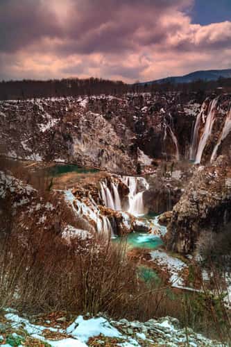 Plitvice National Park, Lower Lakes Waterfall Overview