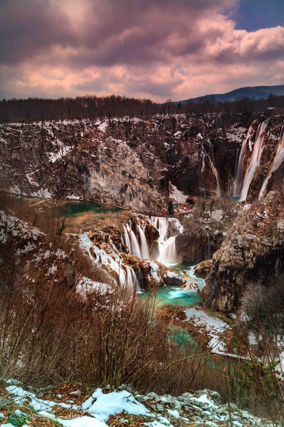 Plitvice National Park, Lower Lakes Waterfall Overview, Croatia