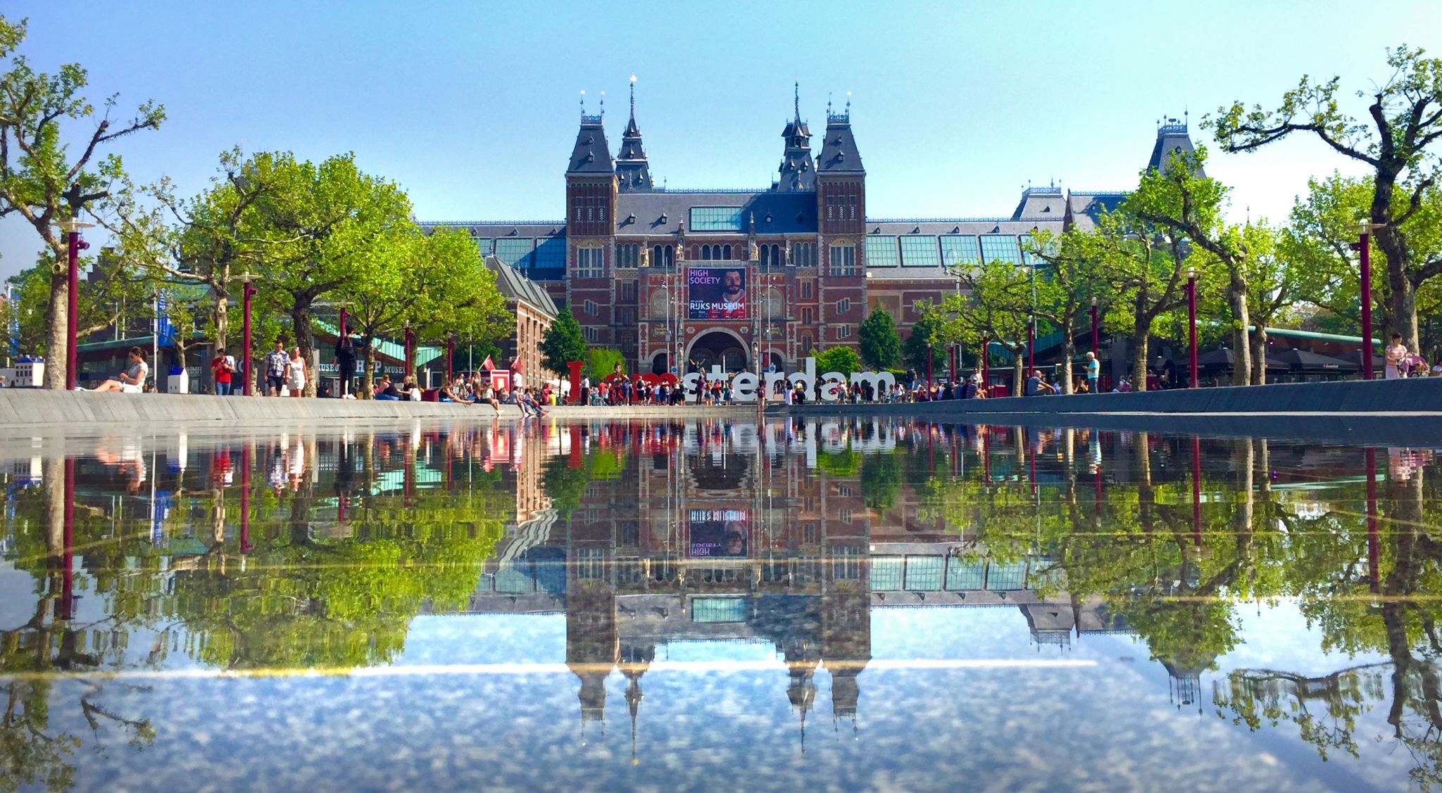 Rijksmuseum Reflecting Pool, Amsterdam, Netherlands