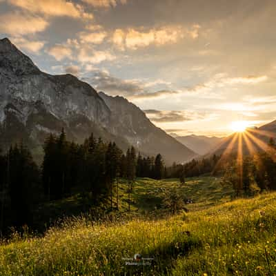 Rissbach Valley in the Karwendel Mountains, Austria