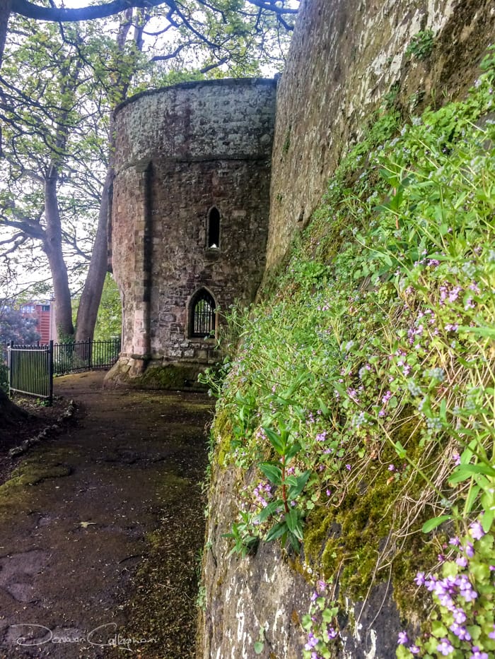 Rougemont Castle or Exeter Castle wall UK, United Kingdom