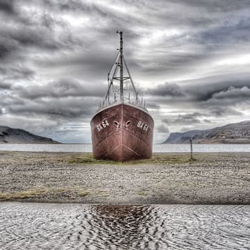 Shipwreck in icelands  westfjords, Iceland