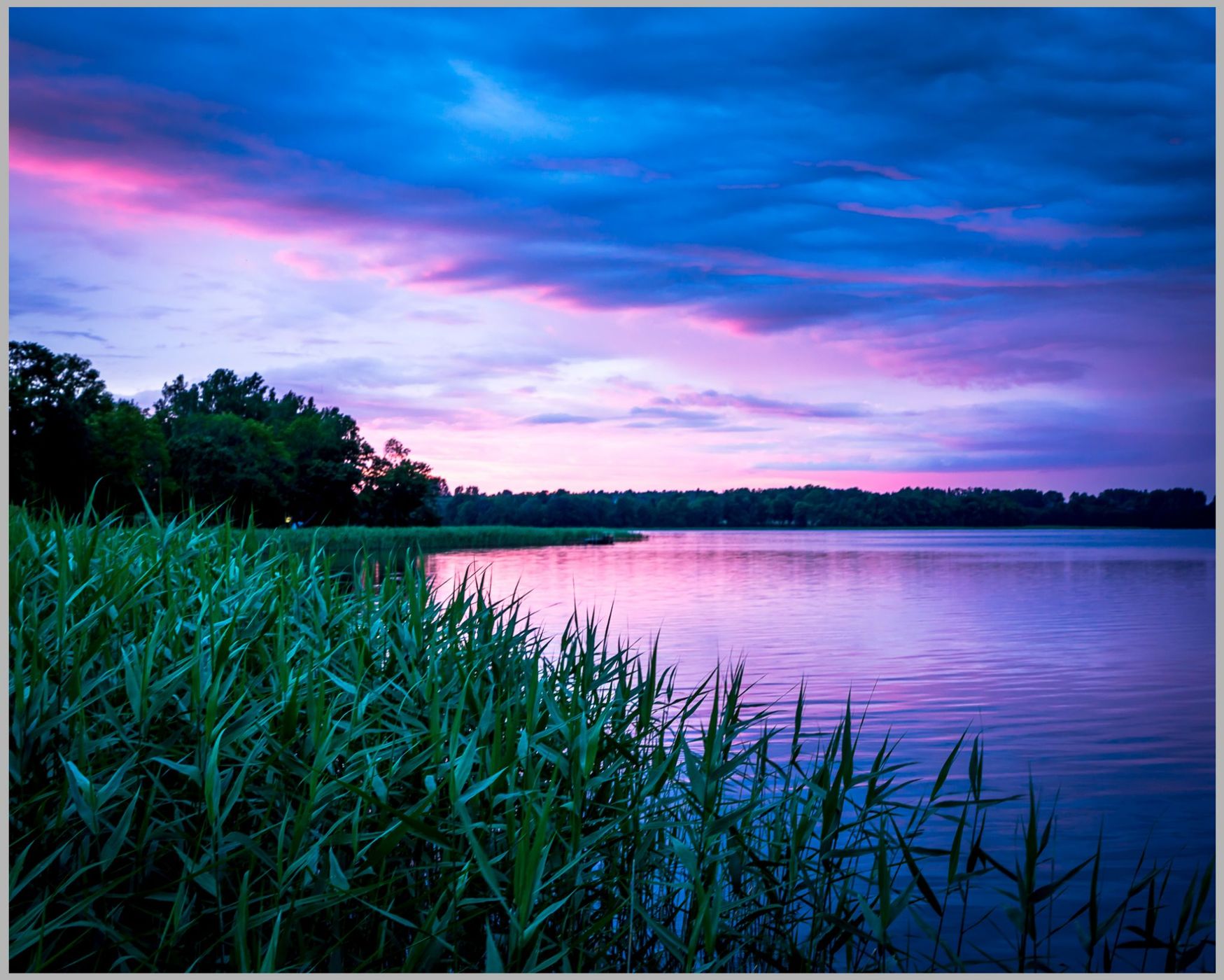 Sunset at Alaušo slėnis, Lithuania