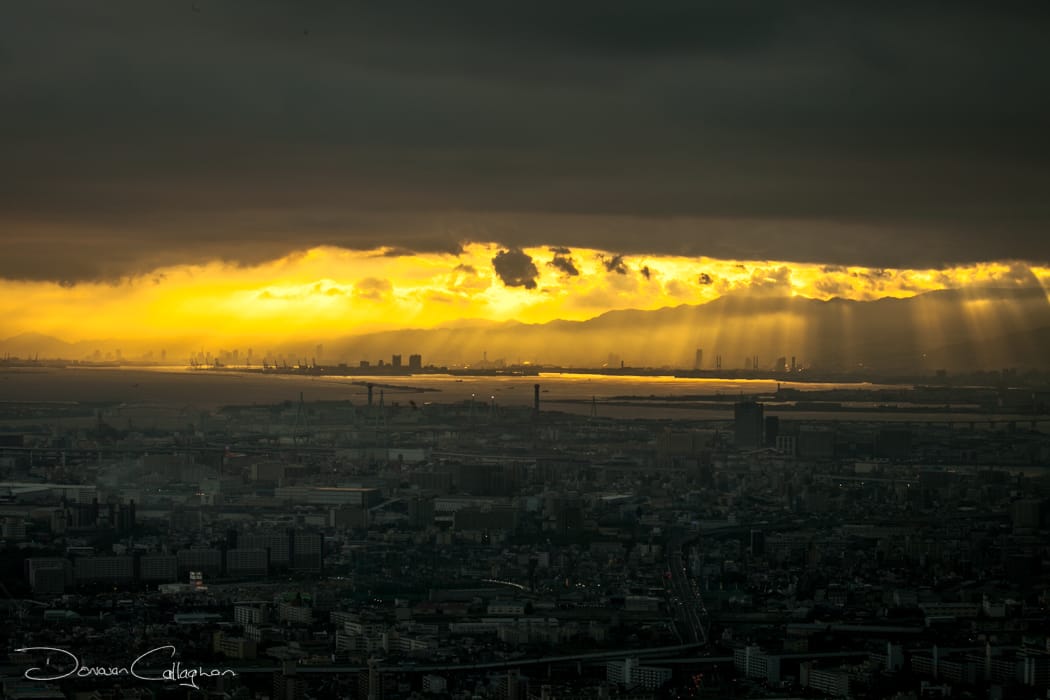Sunset from the 60th floor osaka, Japan