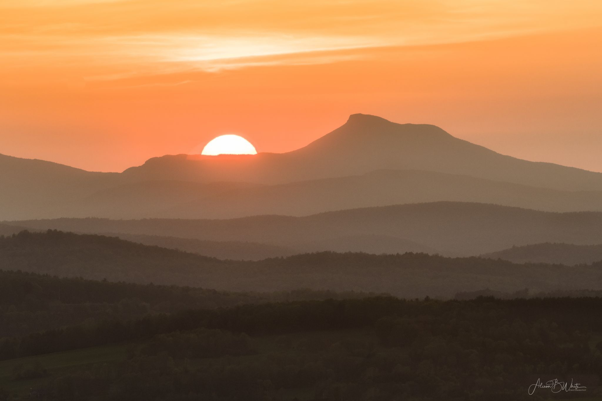 Vermont 2024 Landscape “Camels Hump Sunrise:First Light”