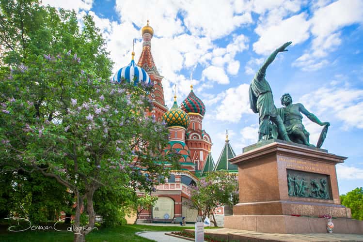 The Monument to Minin and Pozharsky Red Square Moscow