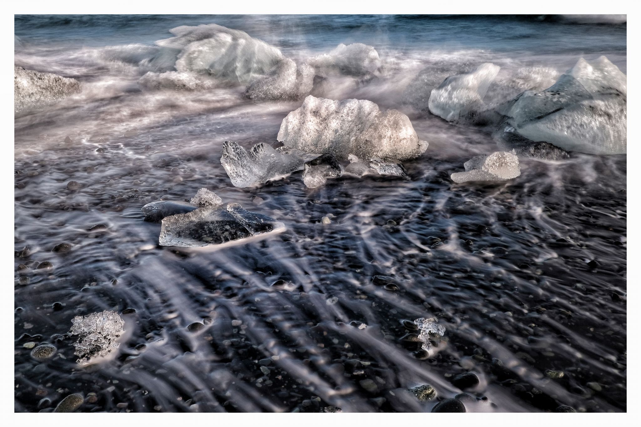 Turtle Iceberg on the beach, Iceland
