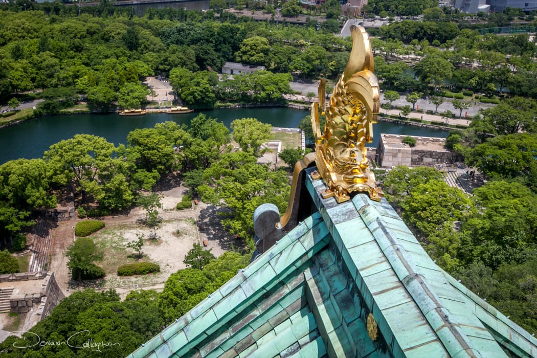 View from the top of Osaka Castle, Japan