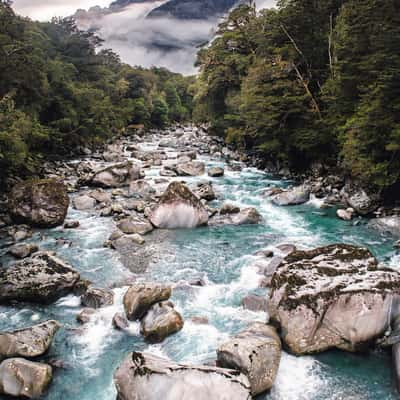 View from the Tutoko Bridge, New Zealand