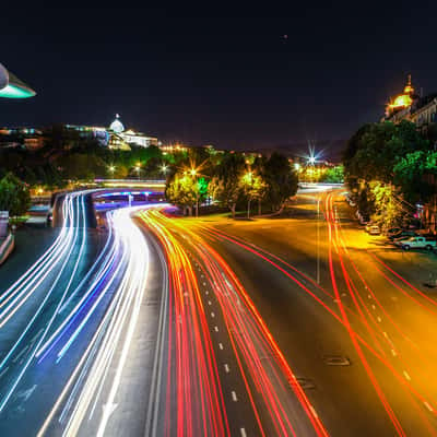 Car Light Trails, Georgia