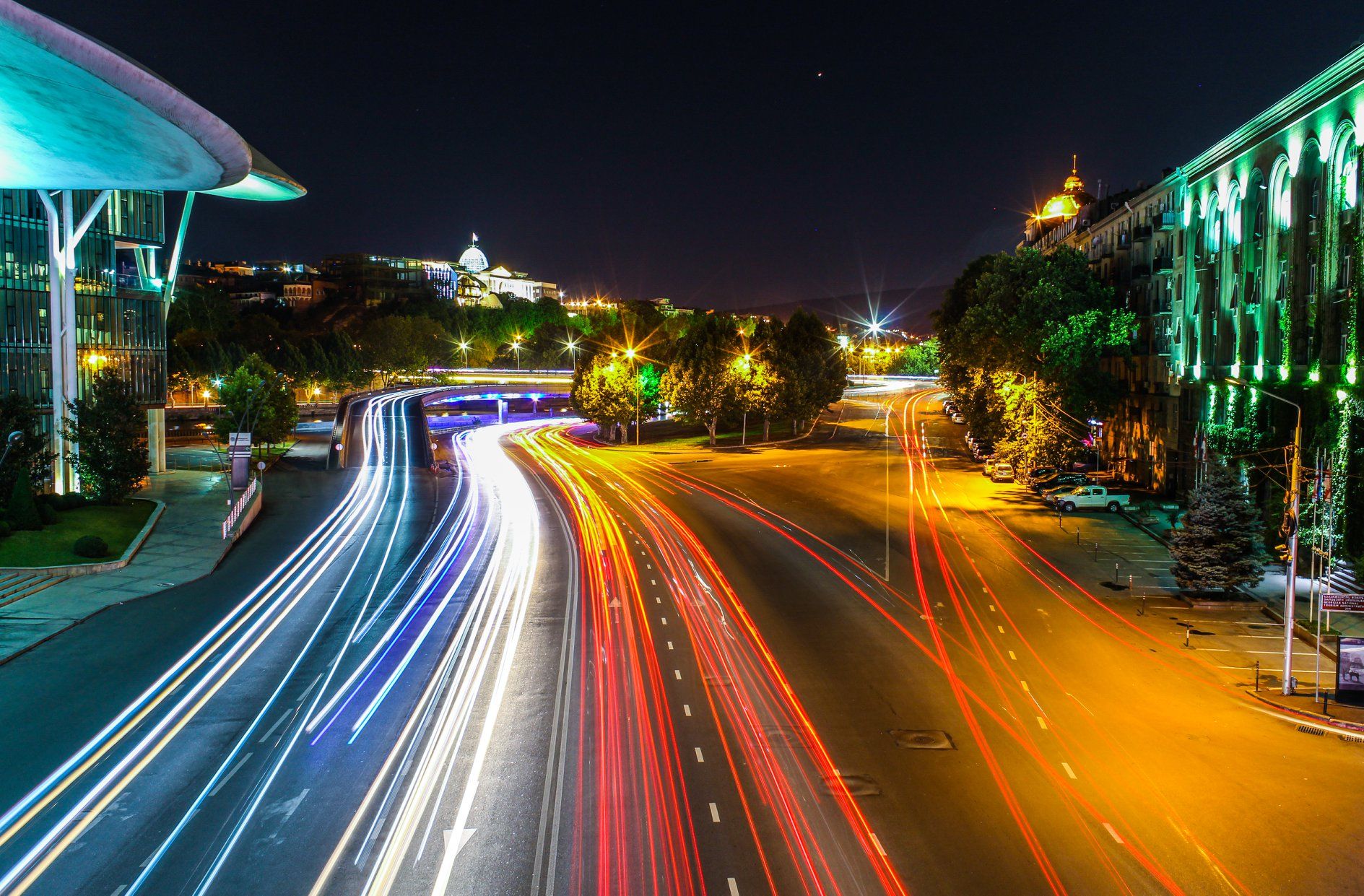 Car Light Trails, Georgia