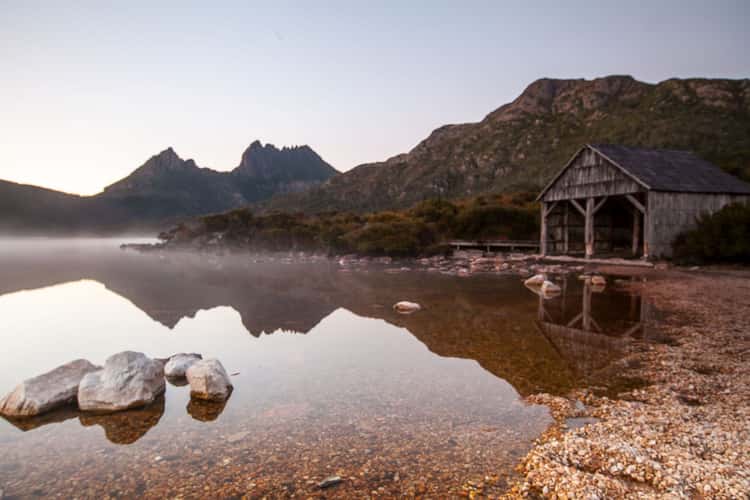 Dove Lake Boat house Cradle Mountain Tasmania