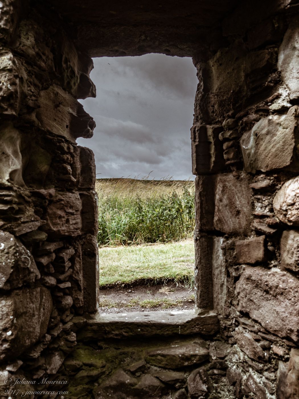 At the Dunnottar Castle, Stonehaven, United Kingdom