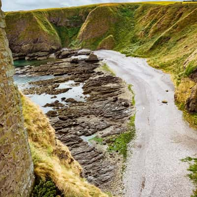 At the Dunnottar Castle, Stonehaven, United Kingdom