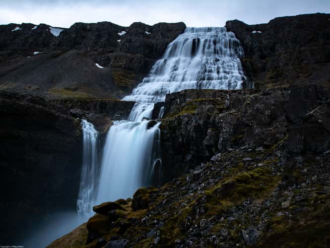 Dynjandi Waterfall from a distance