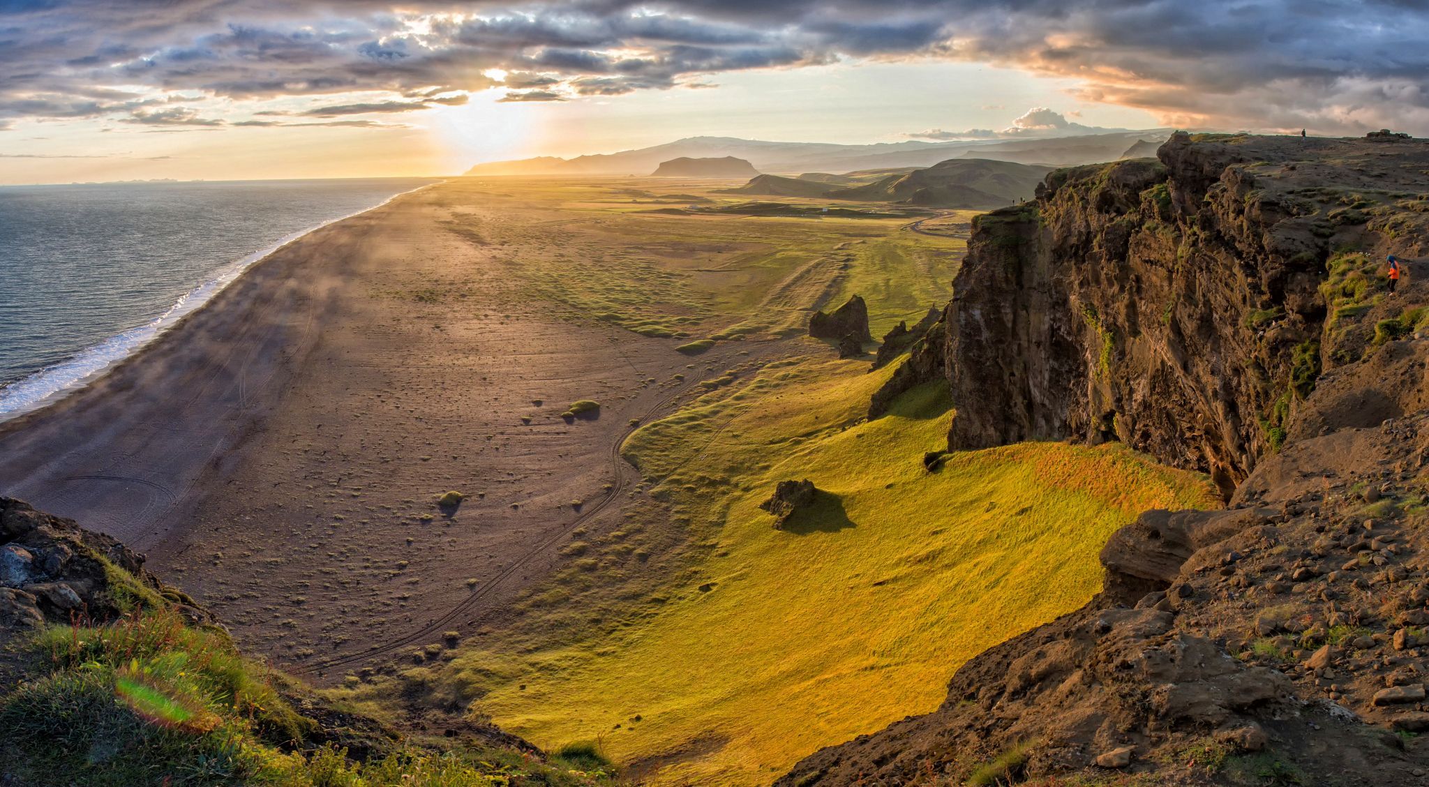 The Endless Black Beach from Dyrhólaey Viewpoint, Iceland