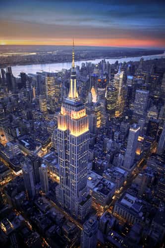 Empire State building from Heli