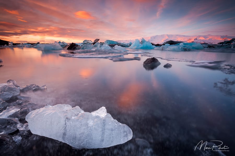 Glacial Lagoon at Jökulsárlón, Iceland