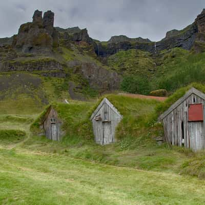 House with grass roof, Iceland