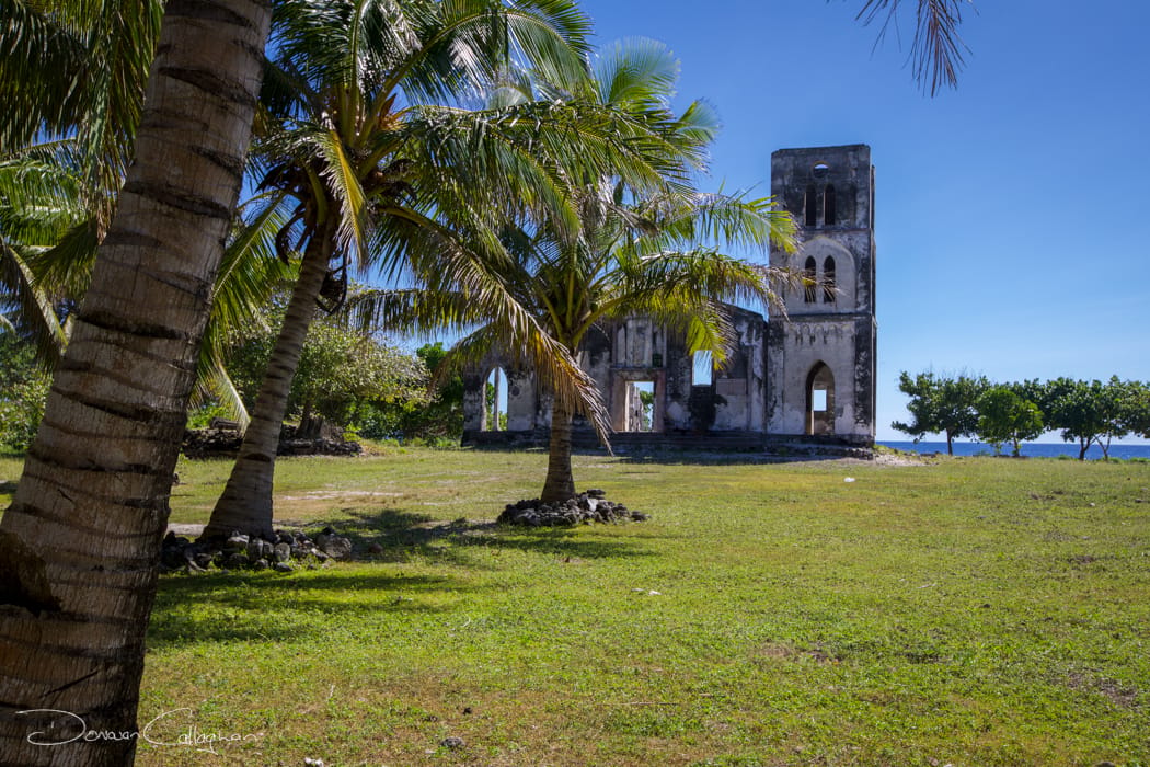 Hurricane destroyed Church Ruin Falealupo, Samoa