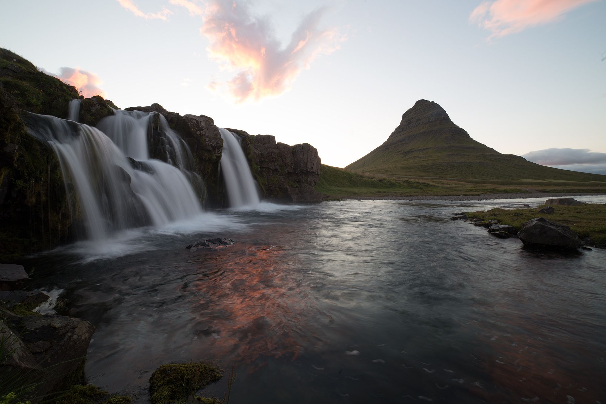 Kirkjufell Waterfall with Kirkjufell, Iceland