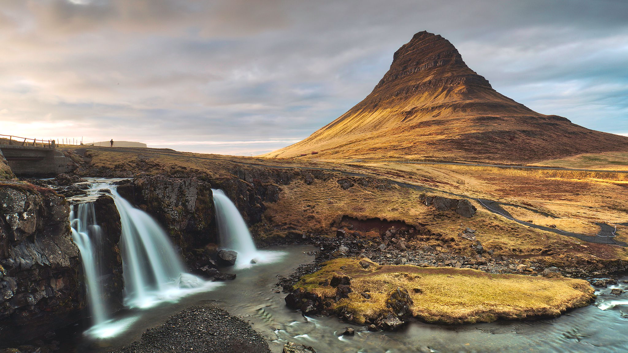 Kirkjufell Waterfall with Kirkjufell, Iceland
