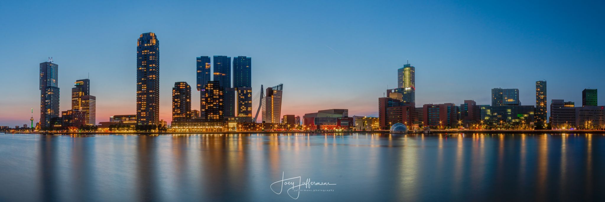 Kop van Zuid seen from the Rijnhaven, Netherlands