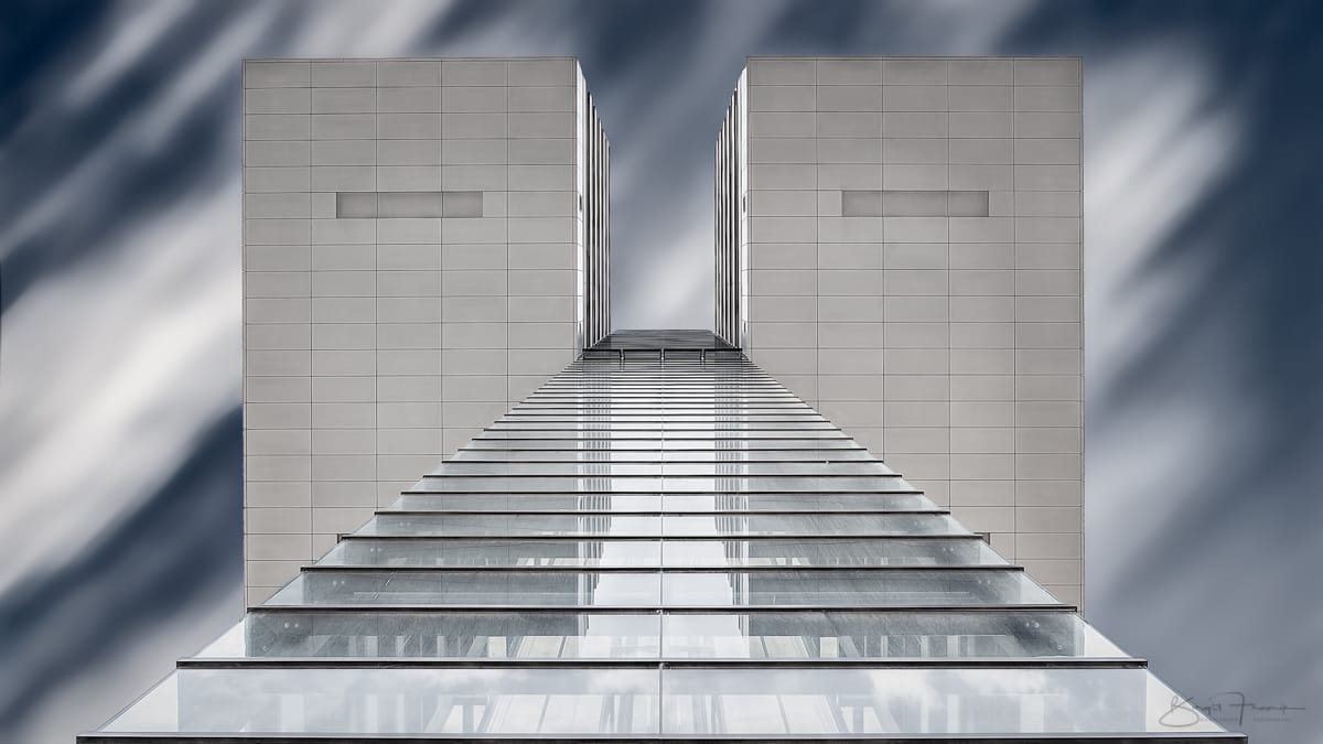 Kranhäuser from below, Cologne, Germany