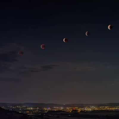 Lunar Eclipse over Gleiberg Castle, Germany