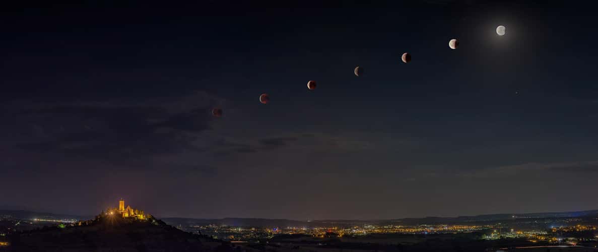 Lunar Eclipse over Gleiberg Castle