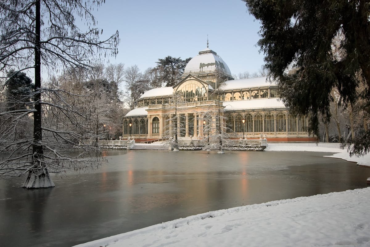 Palacio de Cristal in Parque del Retiro, Madrid, Spain