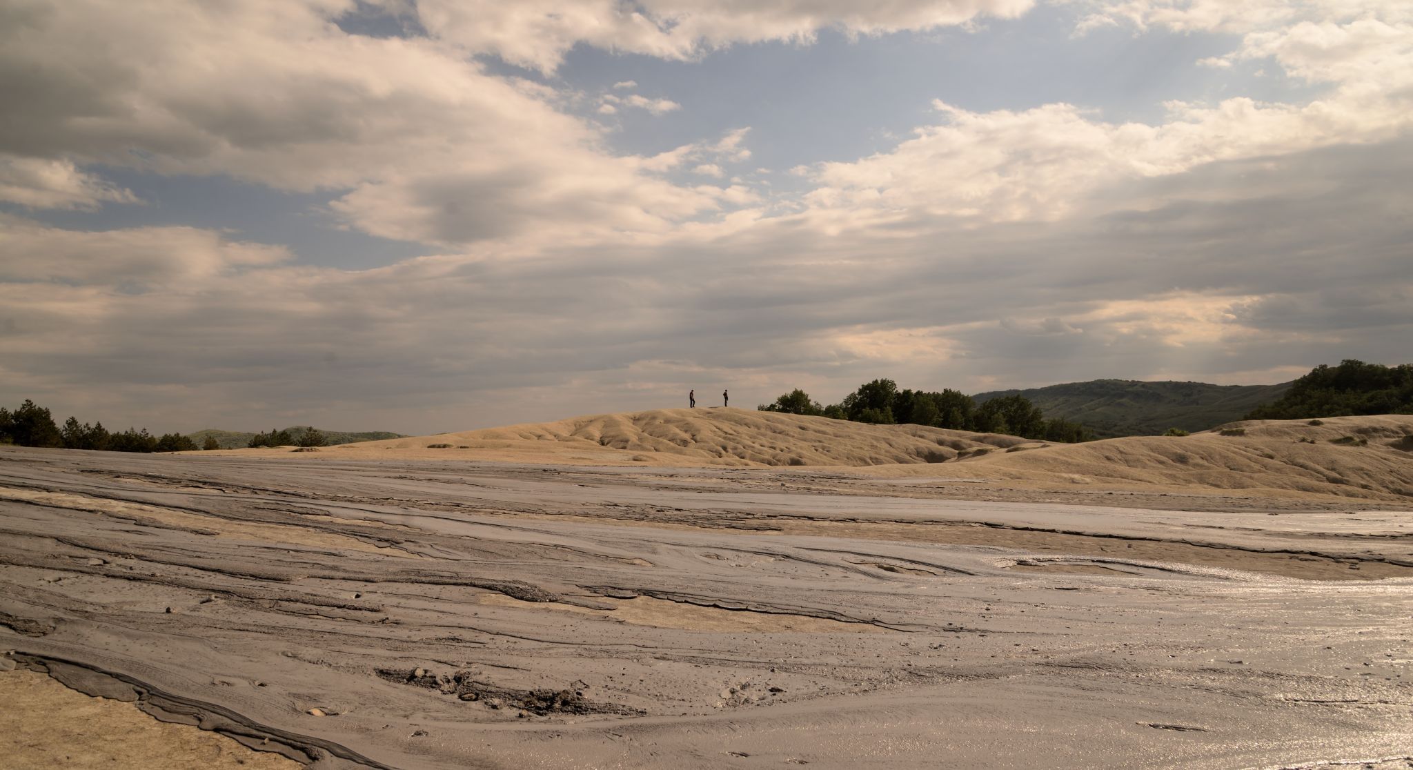 Mud volcanoes in Paclele Mari, Romania