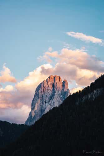 Peak of Langkofel from St. Ulrich
