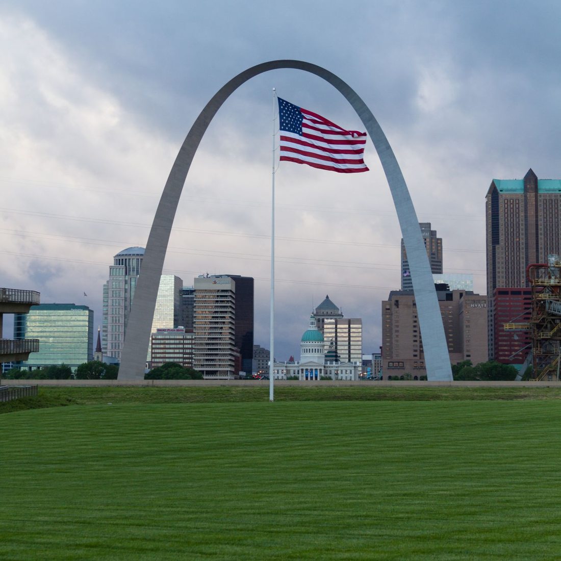 St. Louis Gateway Arch from Malcolm W. Martin State Park, USA