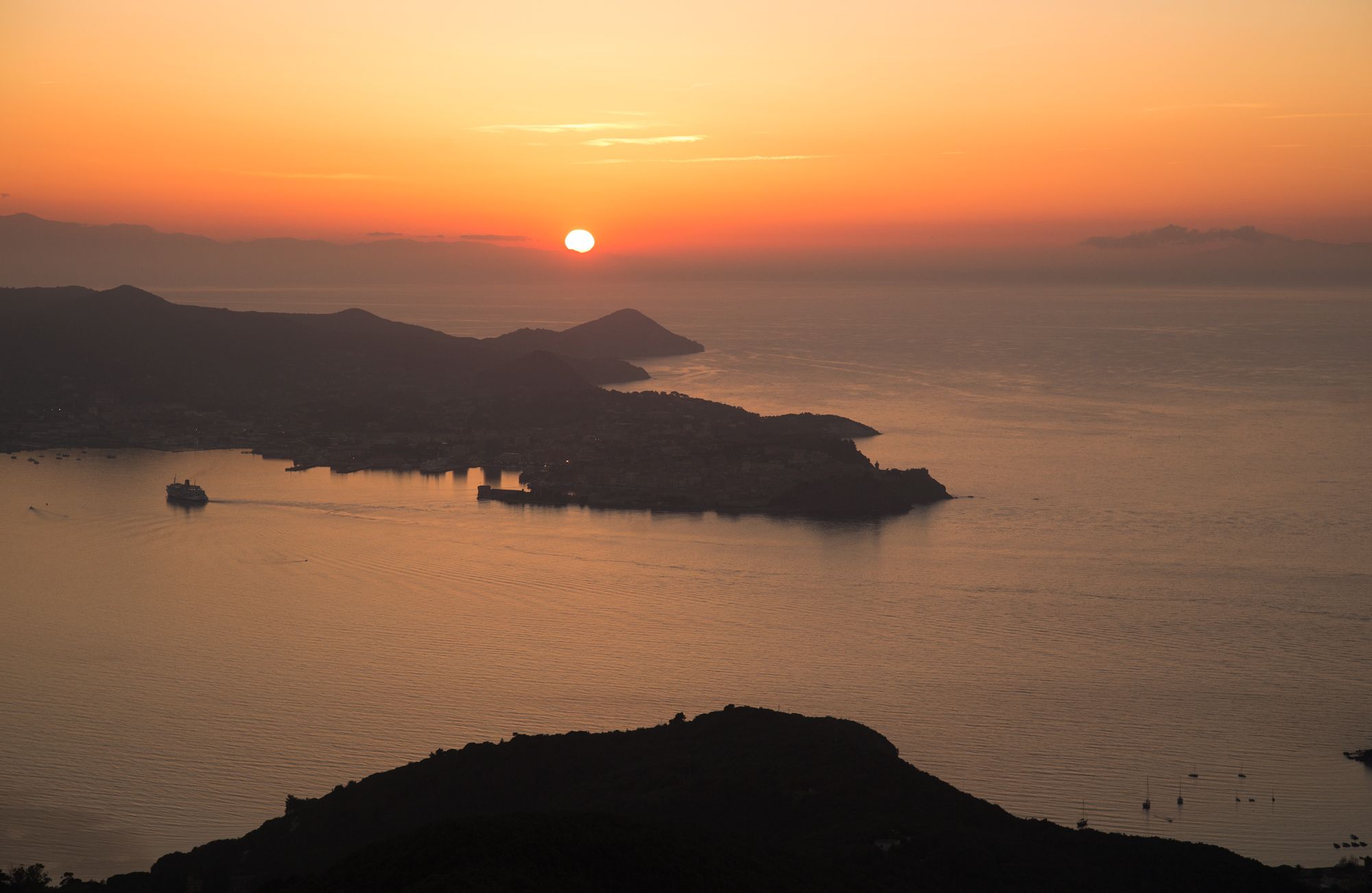 Sunset on Elba island, Italy