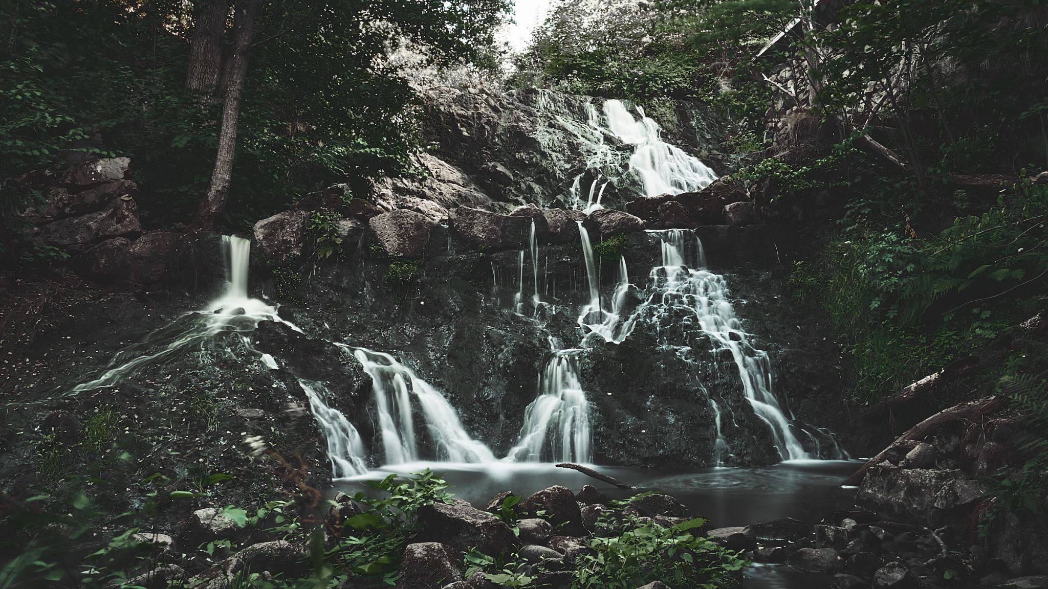 The old mill and waterfall at Röttle, Sweden