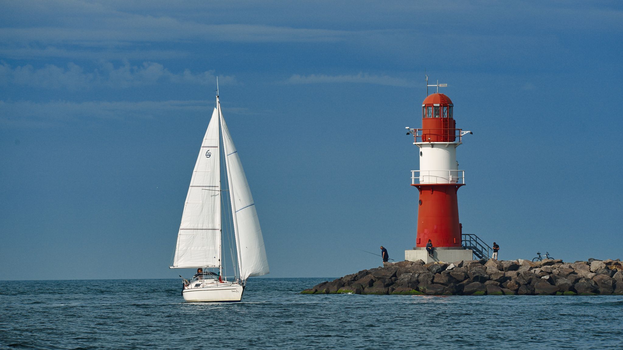 The two Lighthouses at the Warnemünde, Germany