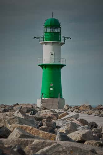 The two Lighthouses at the Warnemünde
