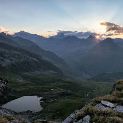 Valle Malghera from the Lago del Drago (Dragon Lake 2588m), Switzerland