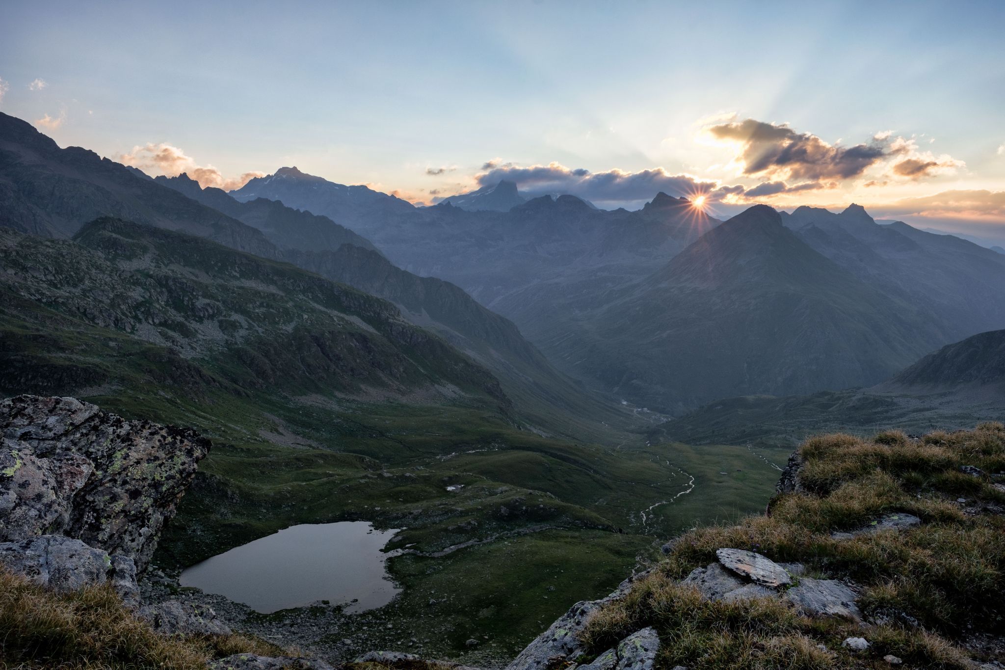 Valle Malghera from the Lago del Drago (Dragon Lake 2588m), Switzerland