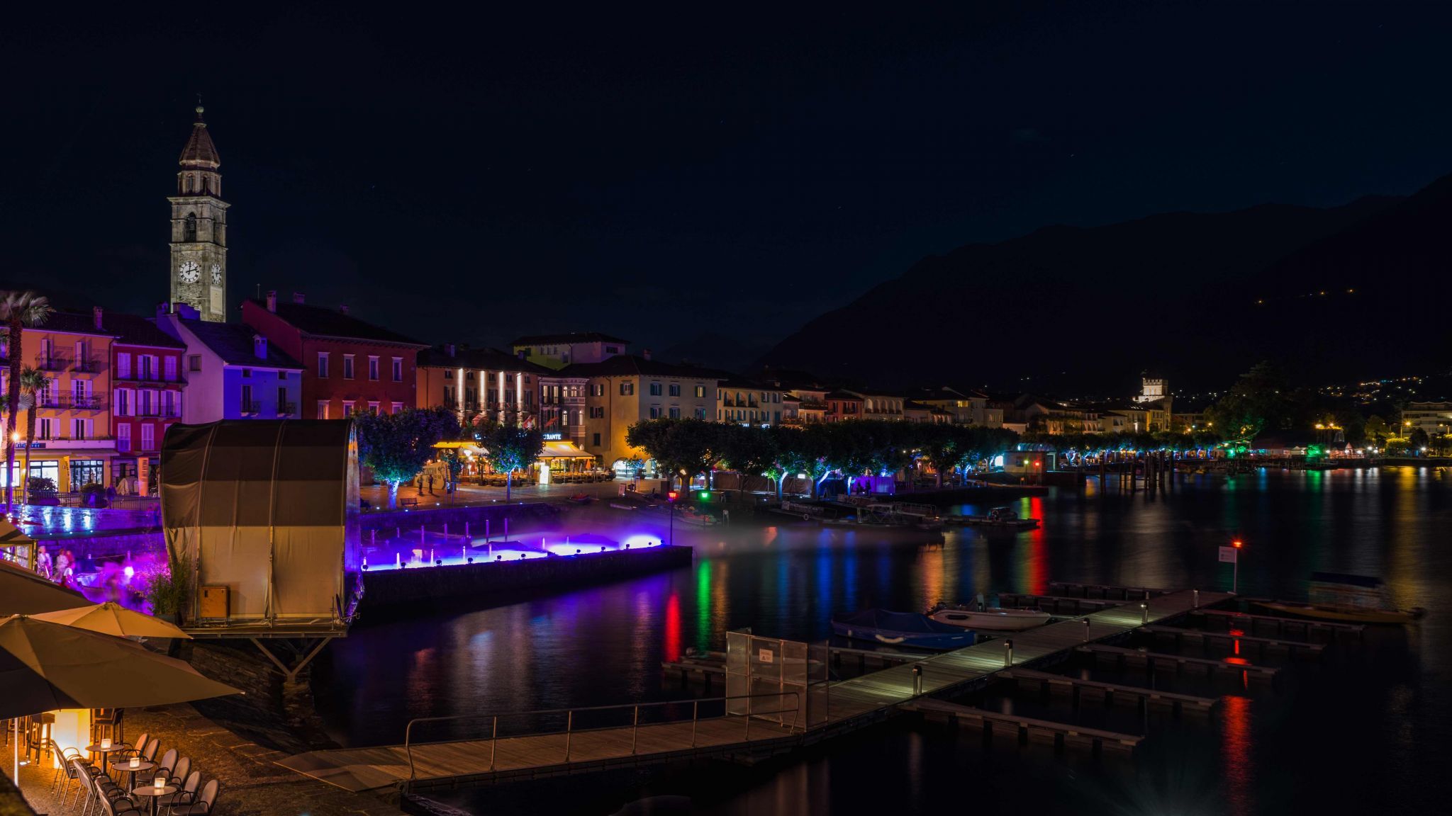 View of Ascona Waterfront, Lake Locarno, Switzerland
