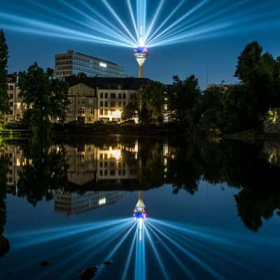 Alternative view on the Rheinturm/Duesseldorf, Germany