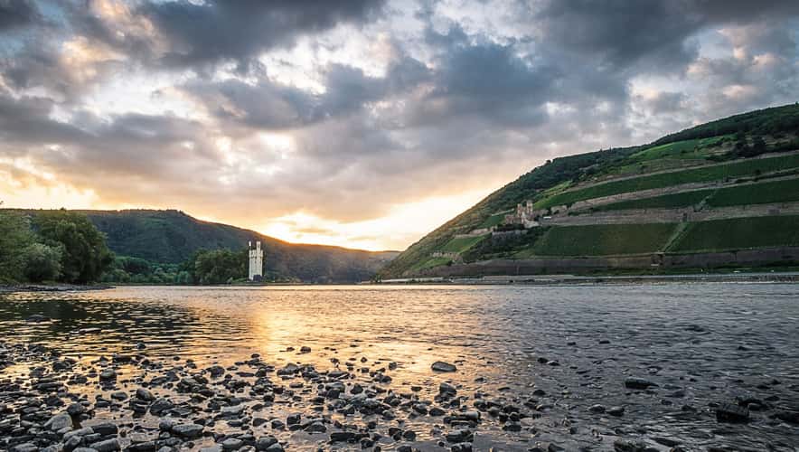 Bingen with Mäuseturm and Castle Ehrenfels