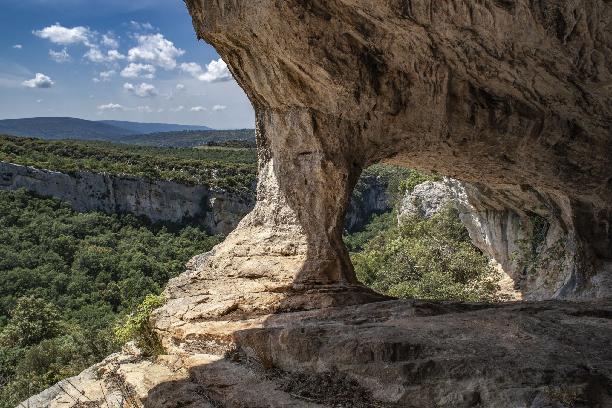 Cave on the slopes of Fort Buoux, France