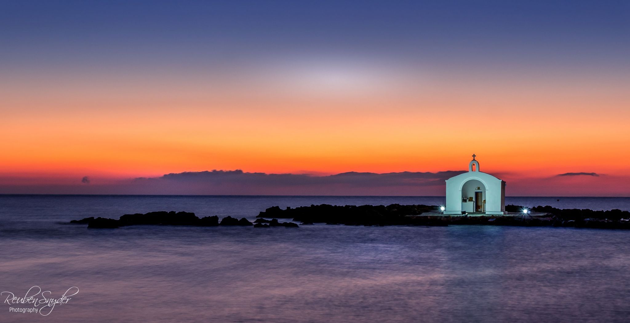 Chapel in the morning light, Greece