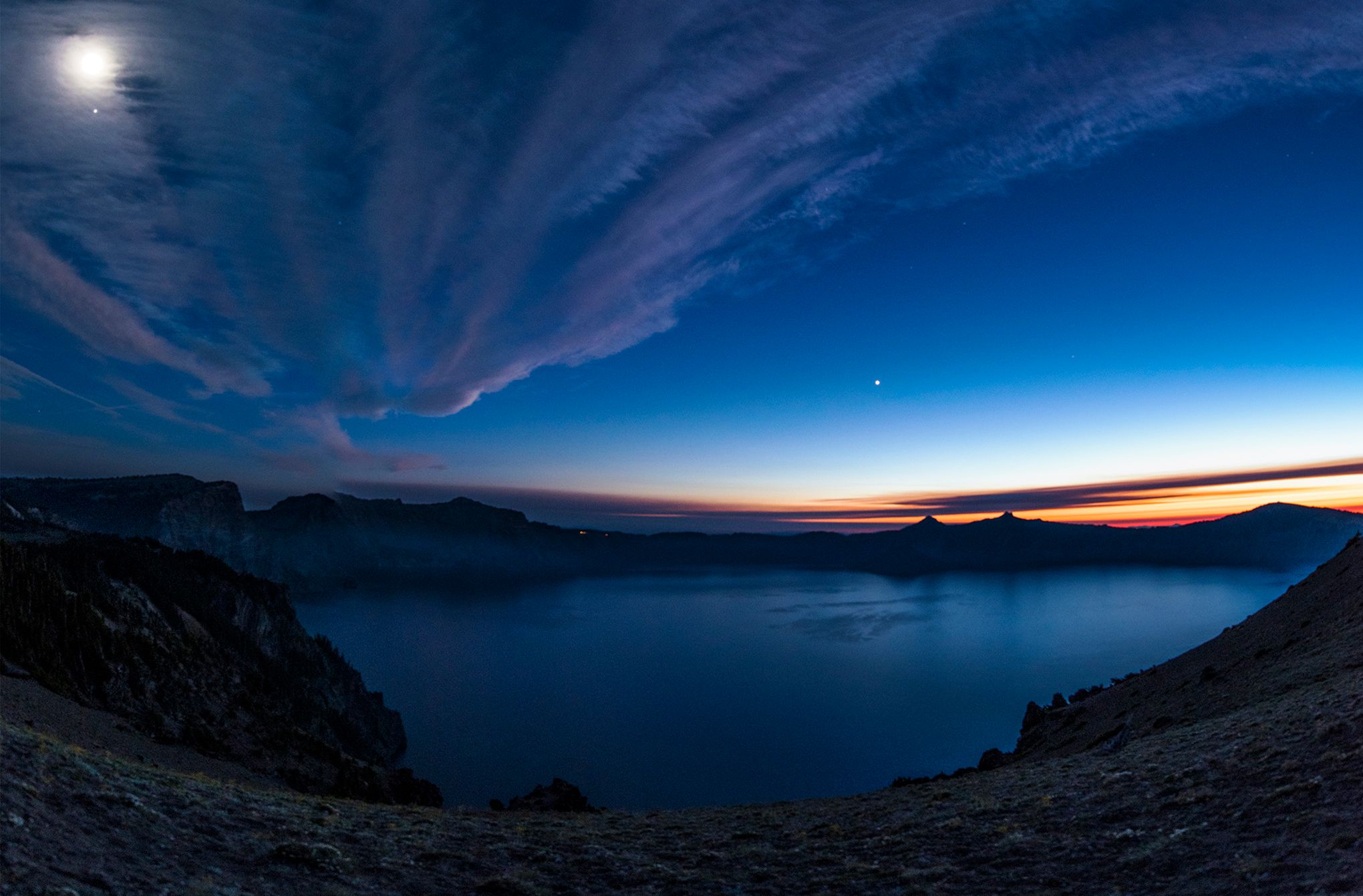 East side view points of Crater Lake, USA