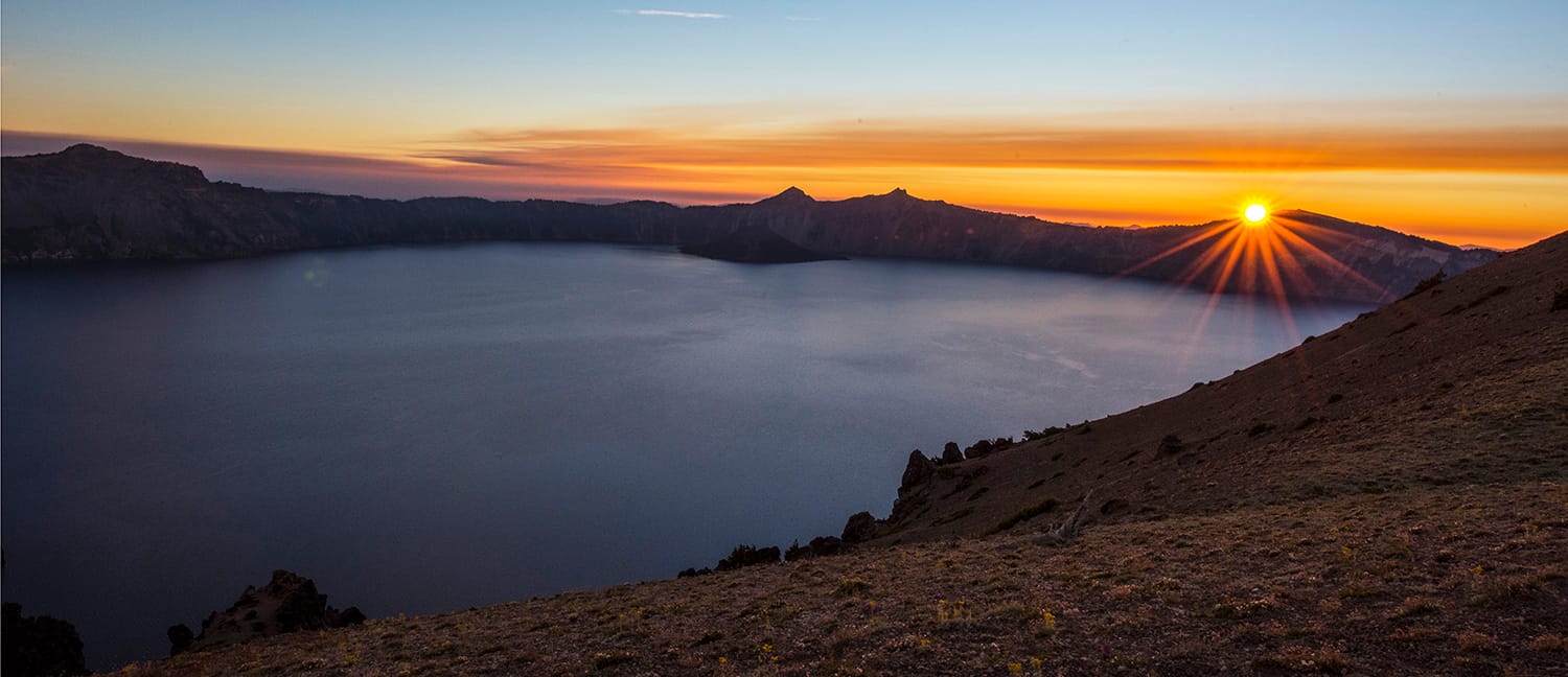 East side view points of Crater Lake, USA